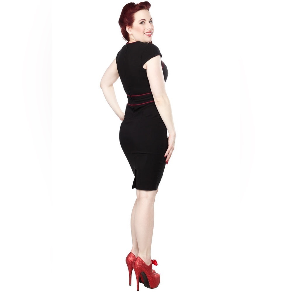 Hell Bunny Hibiscus Dress, Black, Small, NWOT 🌺 - Picture 3 of 8
